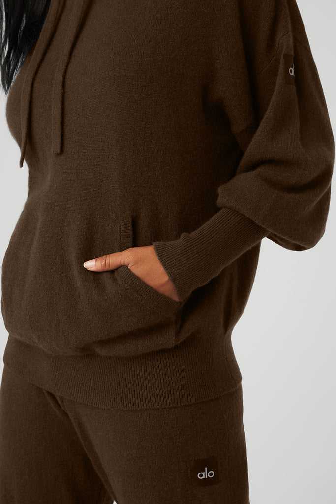 Mikiny S Kapucí Alo Yoga Cashmere Jet Set Káva | KHWAGJT-58