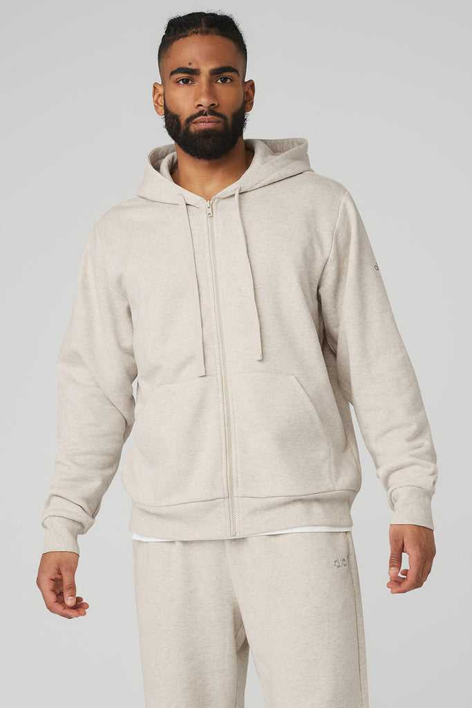 Mikiny S Kapucí Alo Yoga Everyday Full Zip Béžový | NZYPDUX-50