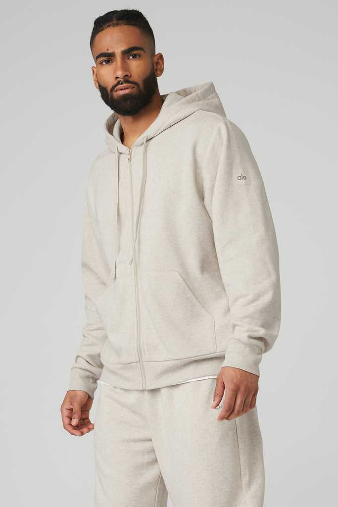 Mikiny S Kapucí Alo Yoga Everyday Full Zip Béžový | NZYPDUX-50