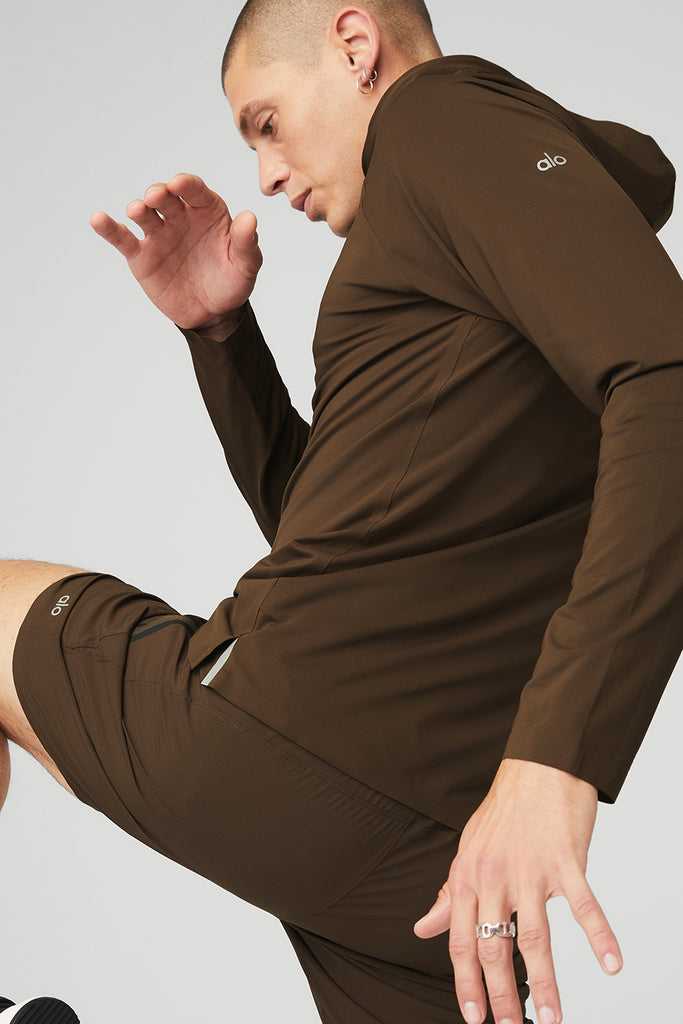 Mikiny S Kapucí Alo Yoga Idol Runner Káva | ZXVYPEU-21
