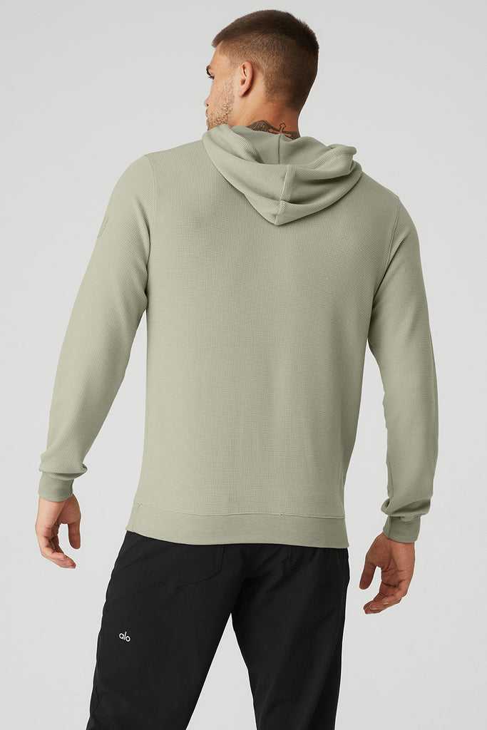 Mikiny S Kapucí Alo Yoga Micro Waffle Fast Break Citrón Zelene | XGPLYRT-05