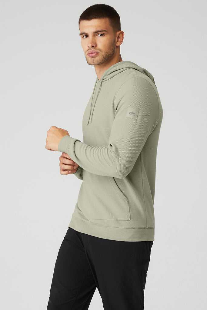 Mikiny S Kapucí Alo Yoga Micro Waffle Fast Break Citrón Zelene | XGPLYRT-05