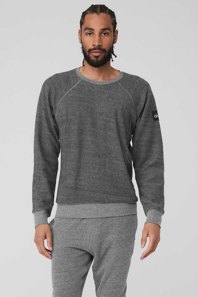 Mikiny S Kapucí Alo Yoga Relaxed Crew Neck Sweatshirt Šedé | XNISKFJ-35