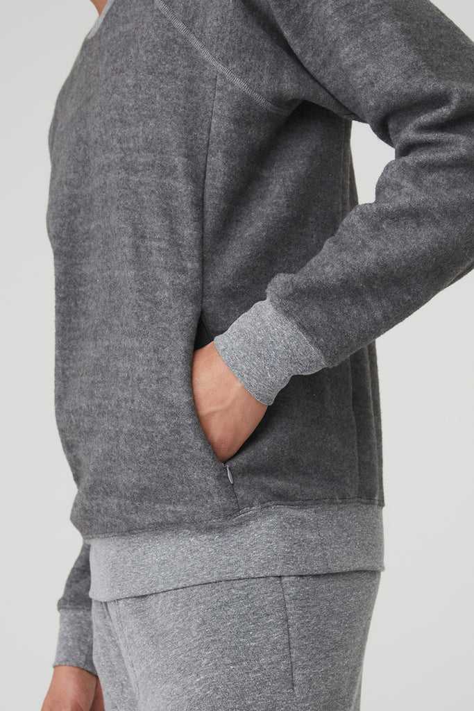 Mikiny S Kapucí Alo Yoga Relaxed Crew Neck Sweatshirt Šedé | XNISKFJ-35