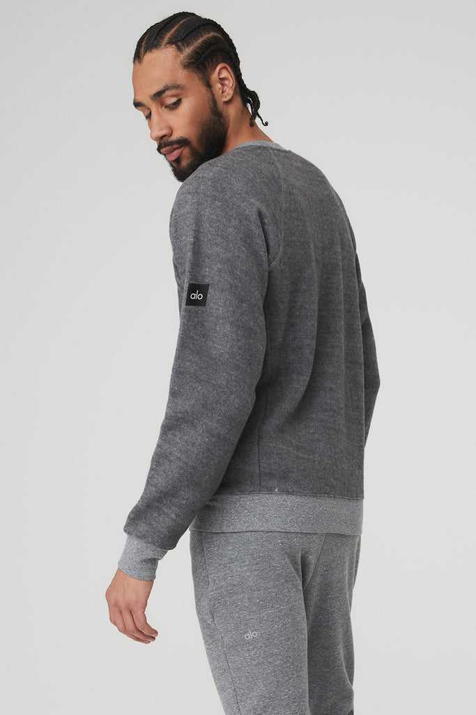 Mikiny S Kapucí Alo Yoga Relaxed Crew Neck Sweatshirt Šedé | XNISKFJ-35