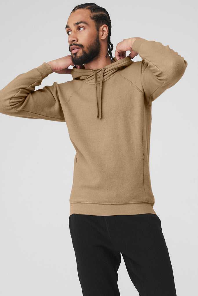 Mikiny S Kapucí Alo Yoga The Triumph Hnědožlutý | DMKISQL-38