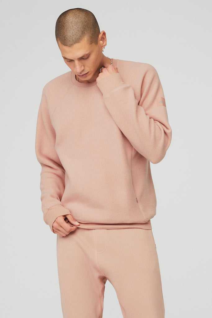 Mikiny S Kapucí Alo Yoga Triumph Crew Neck Sweatshirt Růžové | FEITPUM-04