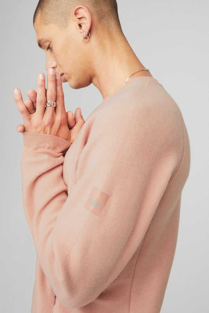 Mikiny S Kapucí Alo Yoga Triumph Crew Neck Sweatshirt Růžové | FEITPUM-04