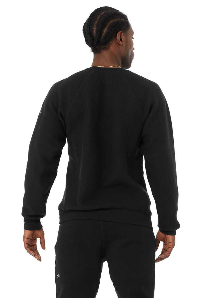 Mikiny S Kapucí Alo Yoga Triumph Crew Neck Sweatshirt Černé | UCWTREP-50