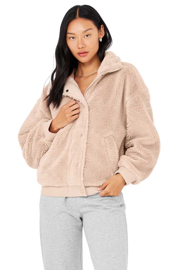 Neformální Bundy Alo Yoga Varsity Růžové | QFLHMTK-23