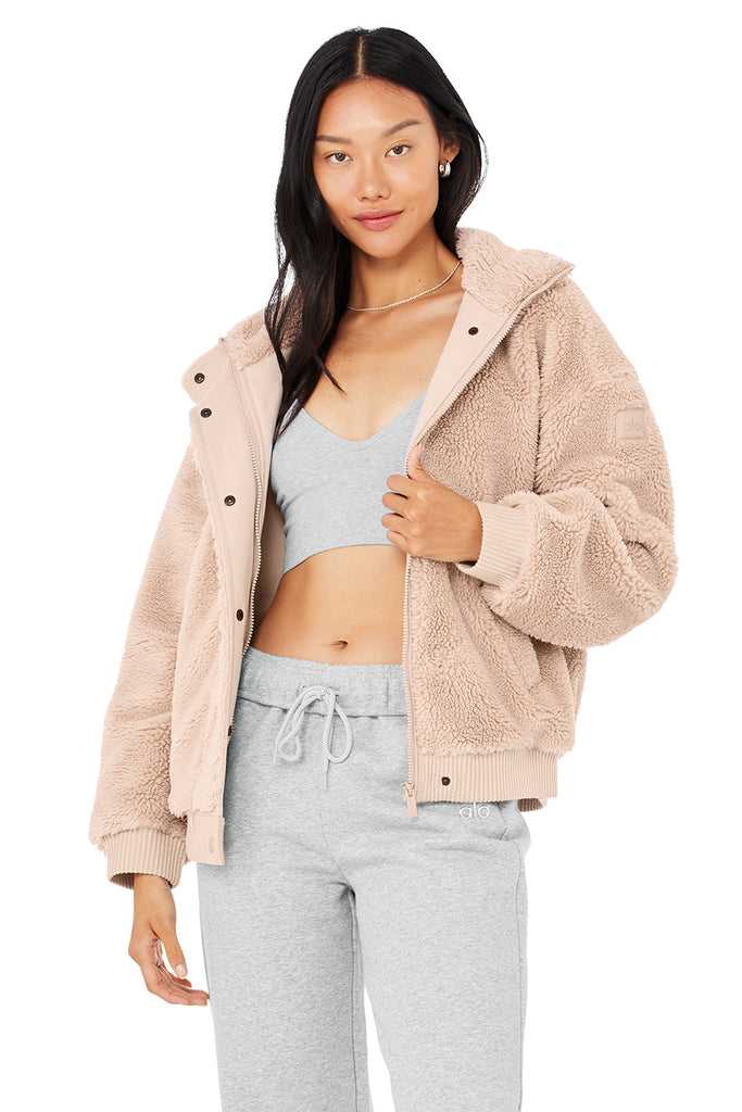 Neformální Bundy Alo Yoga Varsity Růžové | QFLHMTK-23
