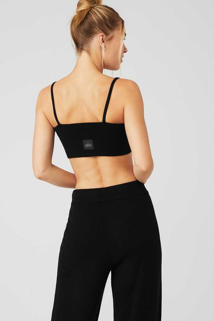 Podprsenky Alo Yoga Cashmere Jet Set Černé | XDCKPTH-65