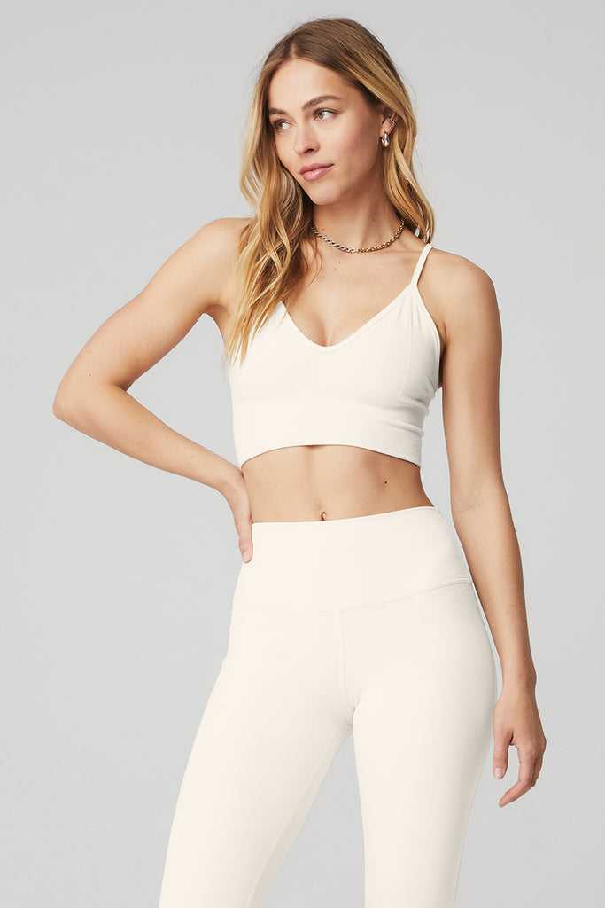 Podprsenky Alo Yoga Delight Bralette Bílé | RHXVDLK-89