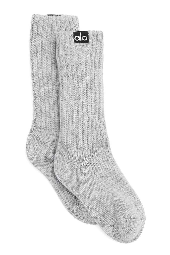 Ponožky Alo Yoga Cashmere Jet Set Šedé | WYGRPZN-34