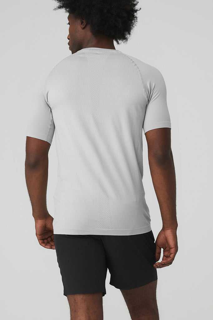 Short Sleeve Alo Yoga Amplify Seamless Tee Šedé | SPOQHNZ-81