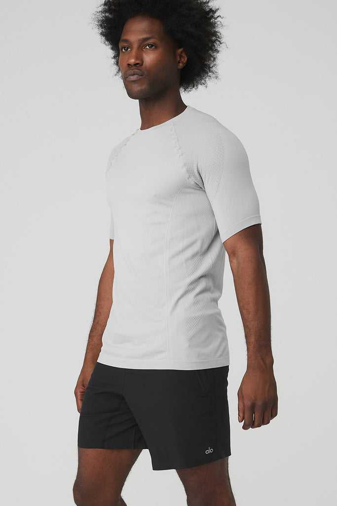 Short Sleeve Alo Yoga Amplify Seamless Tee Šedé | SPOQHNZ-81