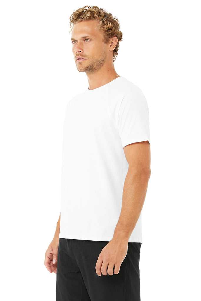 Short Sleeve Alo Yoga Idol Performance Tee Bílé | KCUOXNP-01