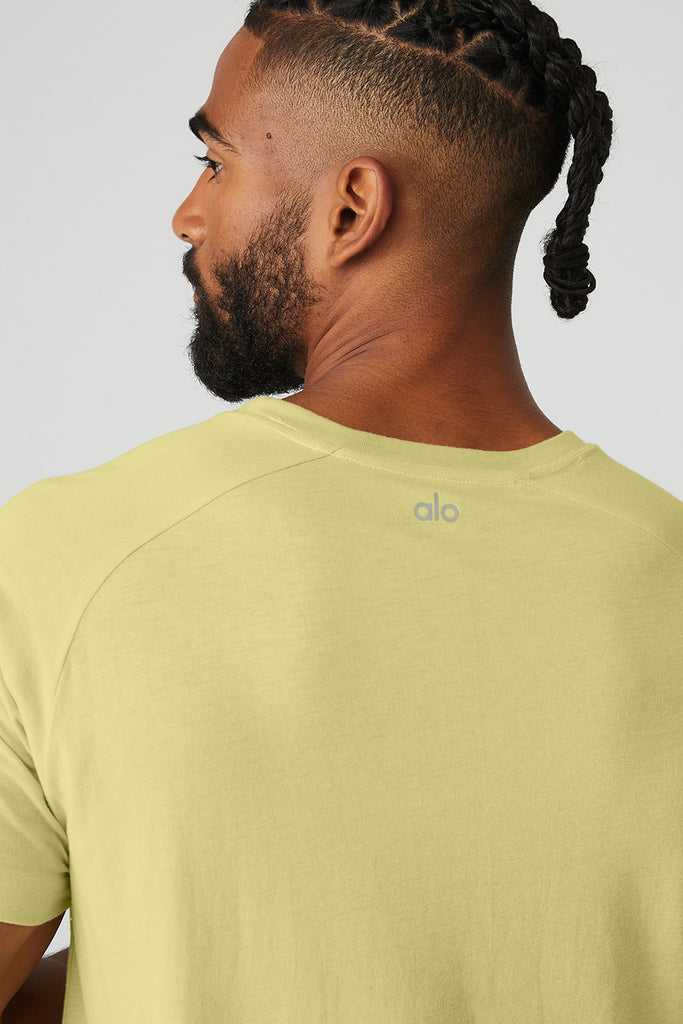 Short Sleeve Alo Yoga The Triumph Crew Neck Tee Žluté | JLYEVRA-75