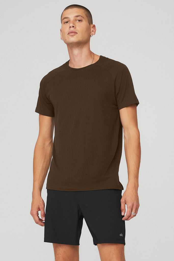 Short Sleeve Alo Yoga The Triumph Crew Neck Tee Káva | RZABLFX-23