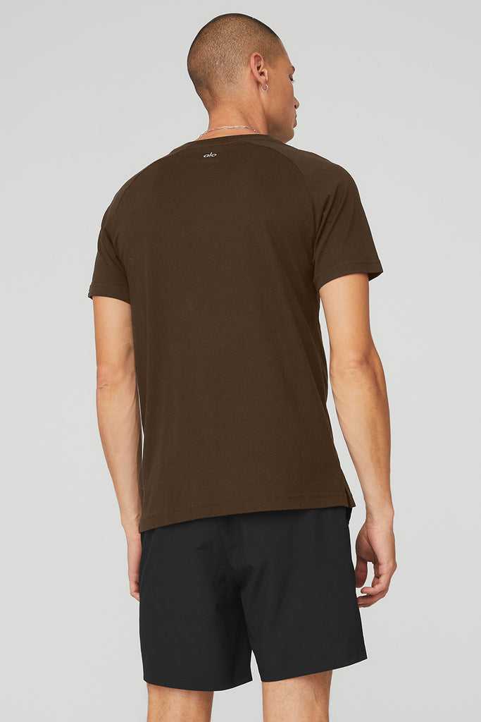 Short Sleeve Alo Yoga The Triumph Crew Neck Tee Káva | RZABLFX-23