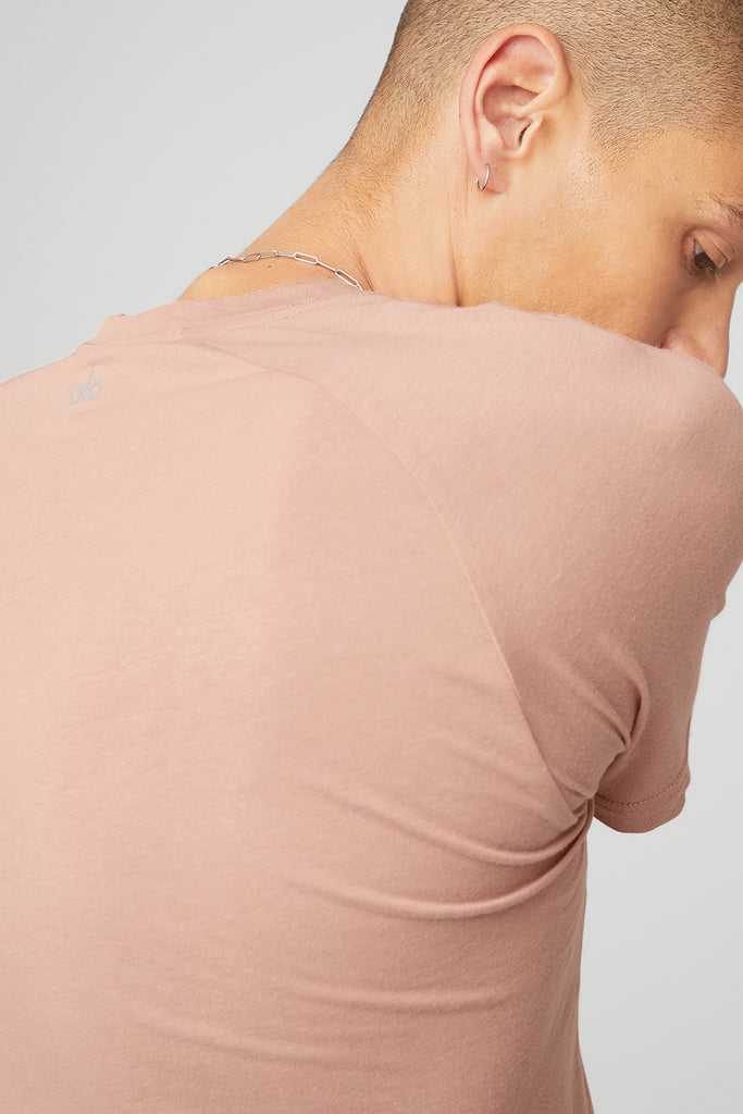 Short Sleeve Alo Yoga The Triumph Crew Neck Tee Růžové | WVIUEFT-01