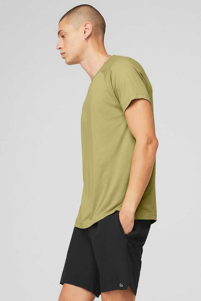Short Sleeve Alo Yoga The Triumph Crew Neck Tee Hořčice | XTAKSLQ-69