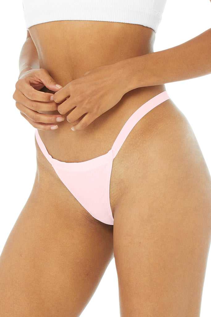 Spodní Prádlo Alo Yoga Airbrush Invisible String Tanga Růžové | MTINFRY-40