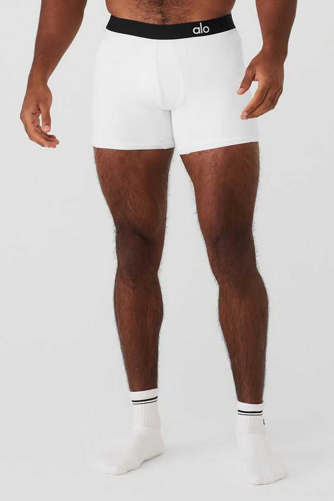 Spodní Prádlo Alo Yoga Day And Night Boxerské Brief Bílé | PHGXCSF-20