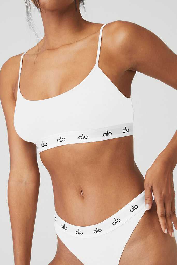 Spodní Prádlo Alo Yoga Icon French Cut Tanga Bílé | KEMAVBS-23