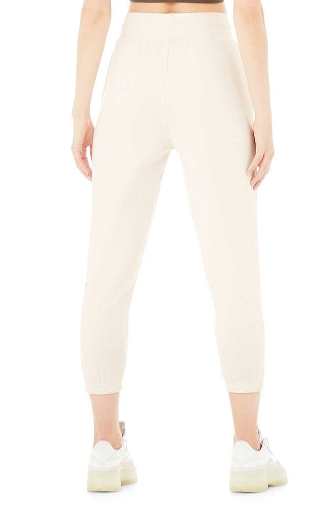 Sportovní Kalhoty Alo Yoga 7/8 Easy Sweatpant Bílé | CRVZMKD-86