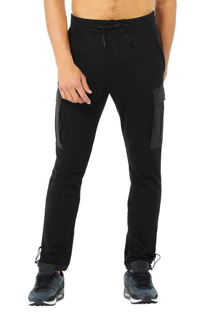 Sportovní Kalhoty Alo Yoga Cargo Traverse Sweatpant Černé | AMHTUBV-16