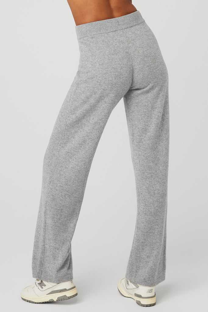 Sportovní Kalhoty Alo Yoga Cashmere High-Pasem Jet Set Široké Leg Pant Šedé | ZIHGTBD-48