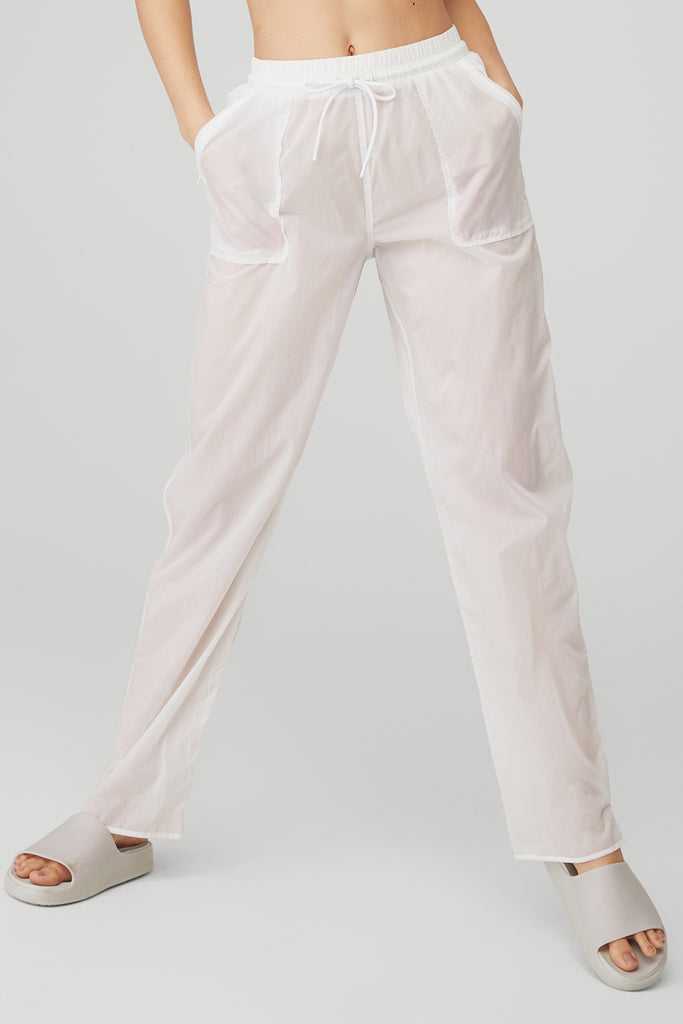 Sportovní Kalhoty Alo Yoga Cloud Nine Pant Bílé | EXIBKVO-71