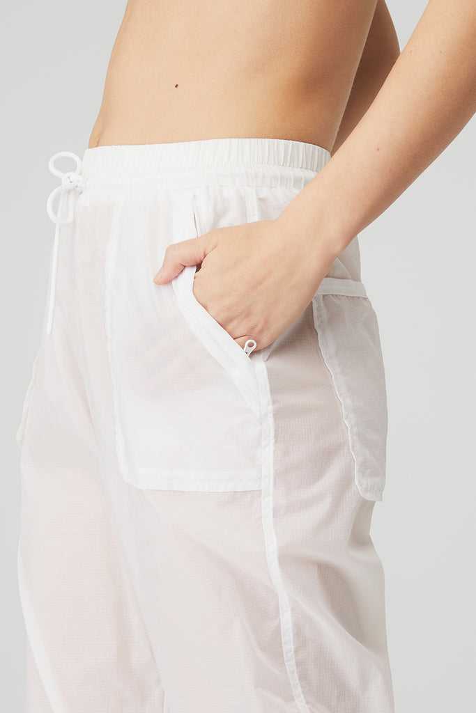 Sportovní Kalhoty Alo Yoga Cloud Nine Pant Bílé | EXIBKVO-71