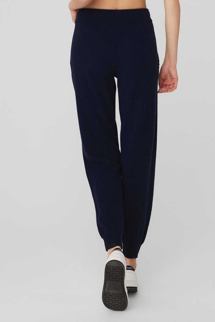 Sportovní Kalhoty Alo Yoga High-Pasem Cashmere Jet Set Pant Tmavě Blankyt | FTGYUZX-81