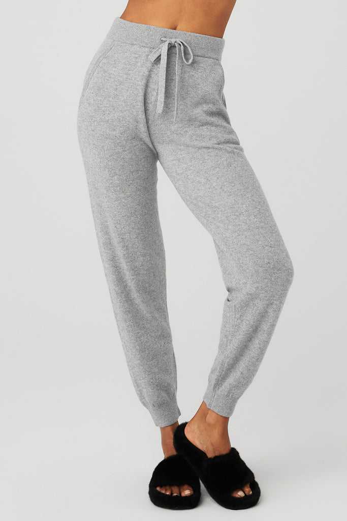 Sportovní Kalhoty Alo Yoga High-Pasem Cashmere Jet Set Pant Šedé | WOVJAFH-89