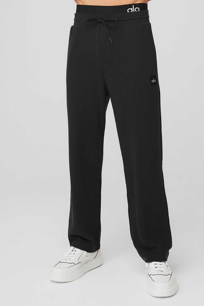 Sportovní Kalhoty Alo Yoga Micro Waffle Fast Break Sweatpant Černé | XMIYJUL-63