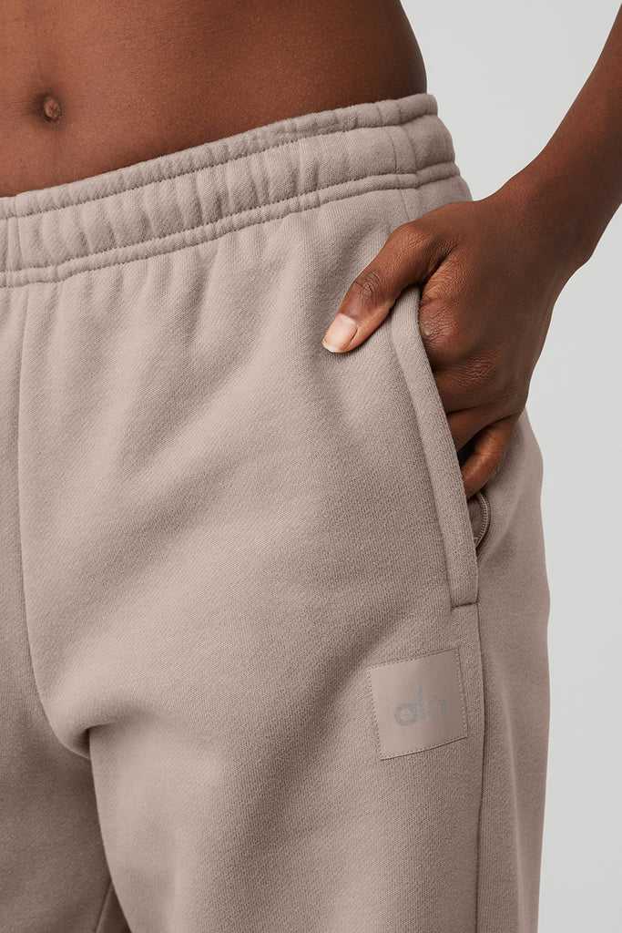 Sportovní Kalhoty Alo Yoga Renown Heavy Weight Sweatpant Šedé Hnědé | MVBNFID-13