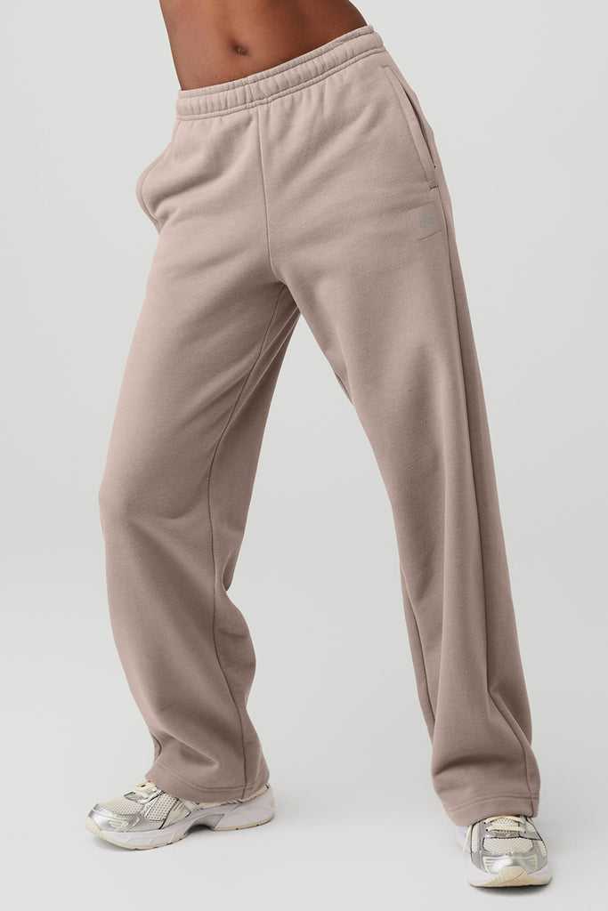Sportovní Kalhoty Alo Yoga Renown Heavy Weight Sweatpant Šedé Hnědé | MVBNFID-13