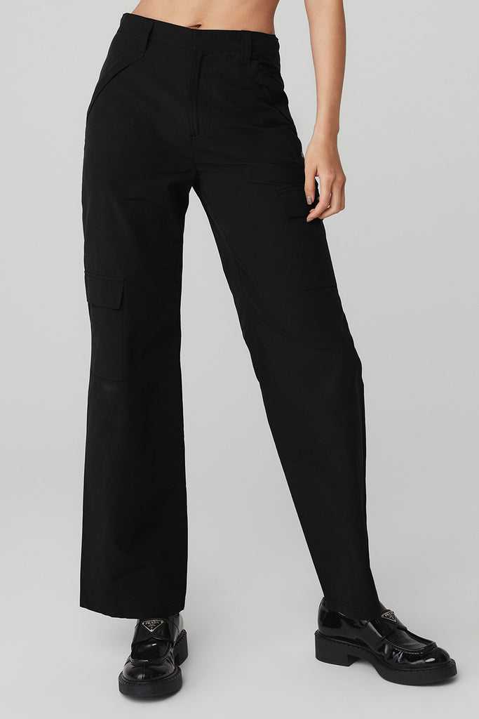 Sportovní Kalhoty Alo Yoga The Edge Trouser Černé | BPIXKLE-67