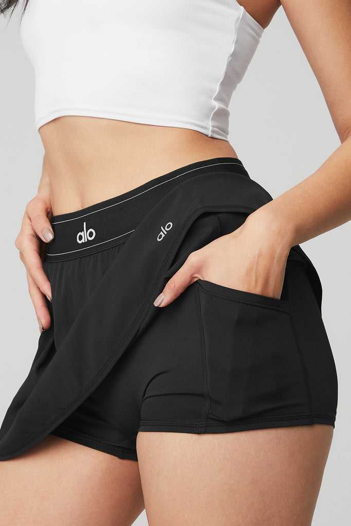 Sukně Alo Yoga Match Point Tenisové Skirt Černé | AIJUGTE-39