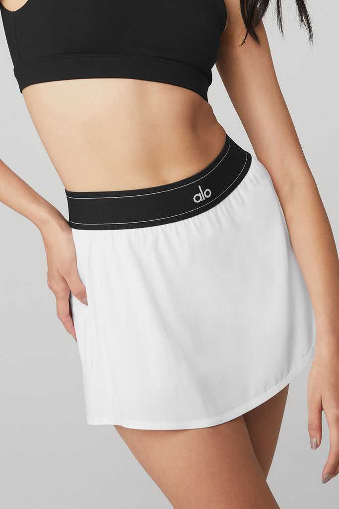 Sukně Alo Yoga Match Point Tenisové Skirt Bílé | CMFDYWQ-97