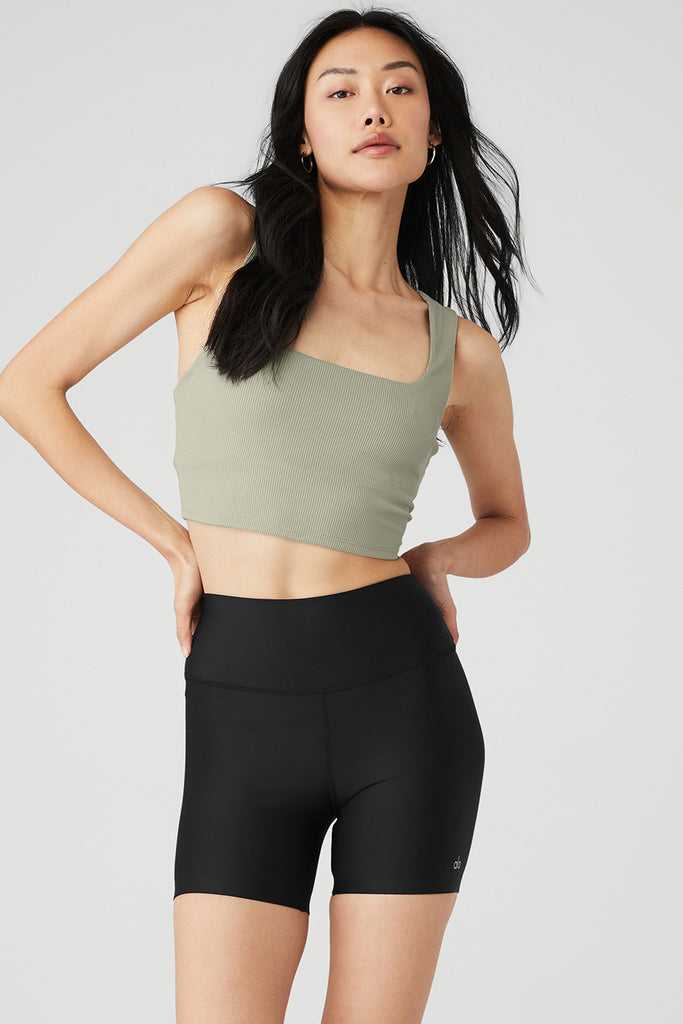 Tílko Alo Yoga Alosoft Žebrovaný Chic Citrón Zelene | CAXUFDR-03