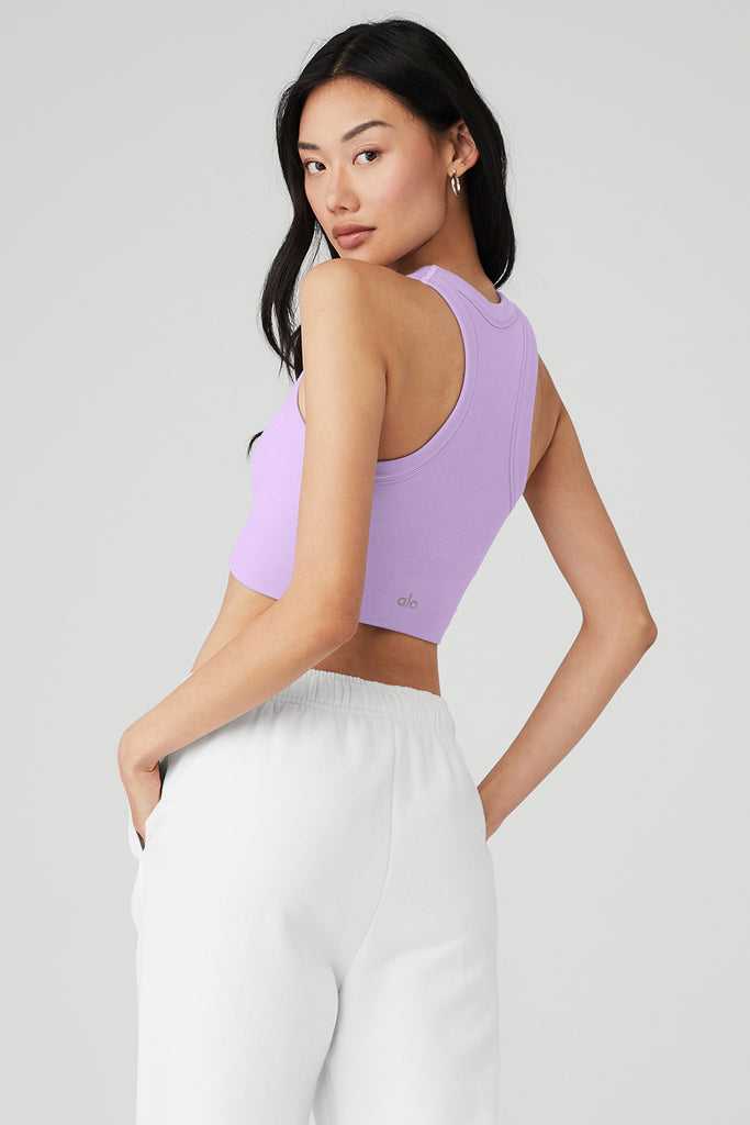 Tílko Alo Yoga Seamless Delight High Neck Fialové | JKWSUDL-78