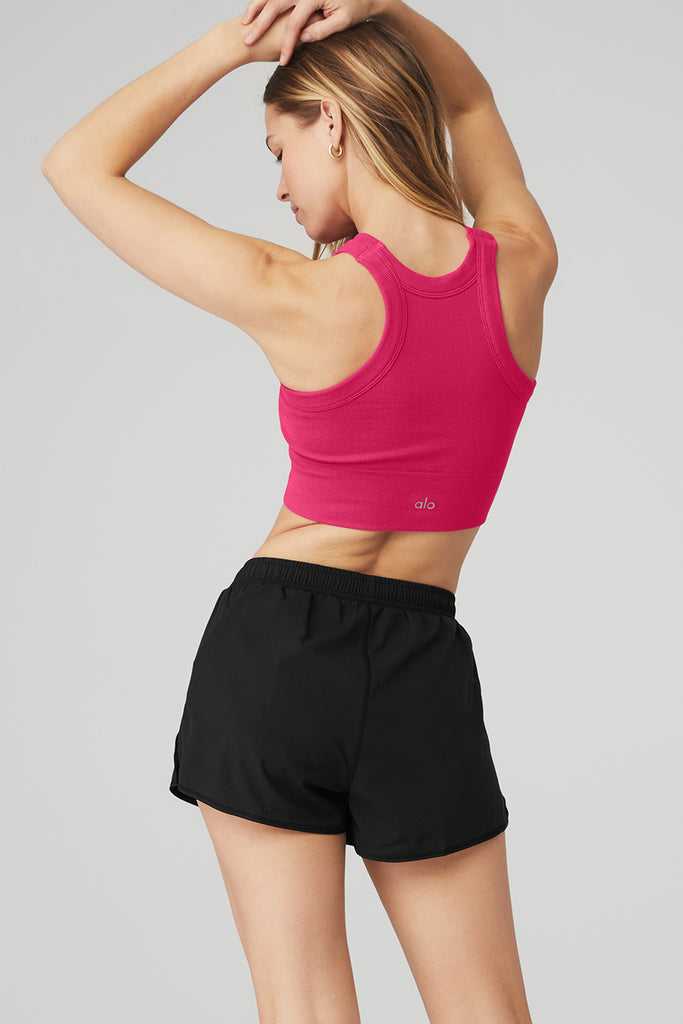 Tílko Alo Yoga Seamless Delight High Neck Červené | LHBWAZP-75