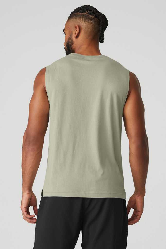 Tílko Alo Yoga The Triumph Muscle Citrón Zelene | XCYVLND-86