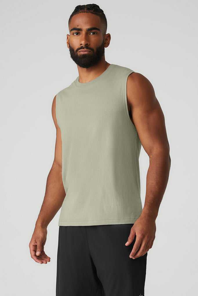 Tílko Alo Yoga The Triumph Muscle Citrón Zelene | XCYVLND-86