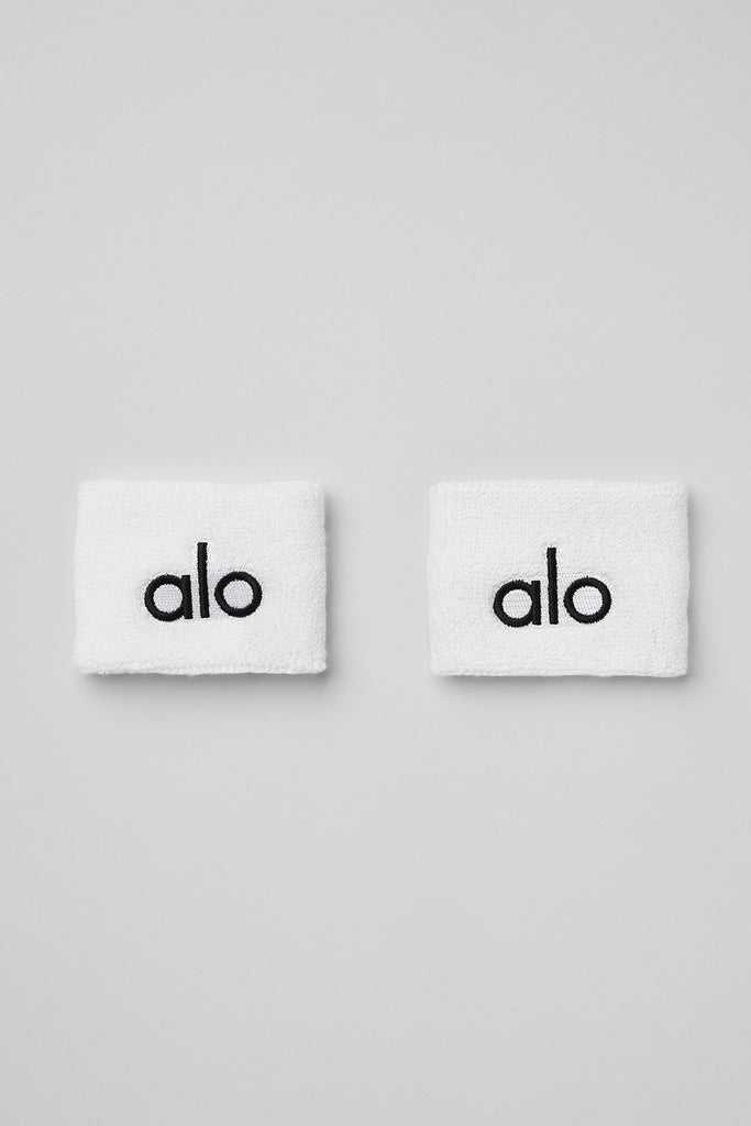 Čelenky Alo Yoga Glow Wristband (2-Pack) Bílé | DKXHBYC-72