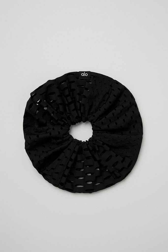 Čelenky Alo Yoga Mesh Haute Summer Scrunchie Černé | HQKILSD-07