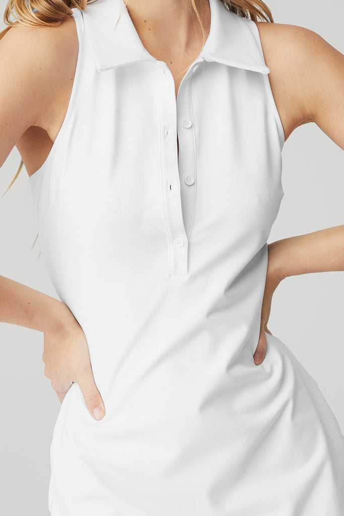 Šaty Alo Yoga Charmed Tenisové Bílé | DHLSKCO-73
